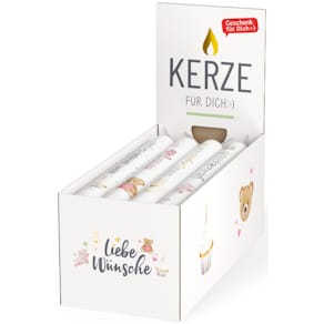 Stabkerze FÜR DICH Liebe Wünsche, sortiert