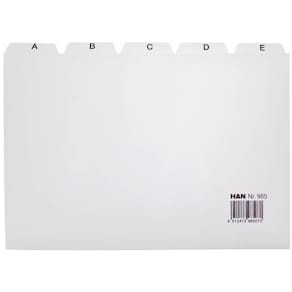 Leitregister HAN, A5 quer, A-Z, grau