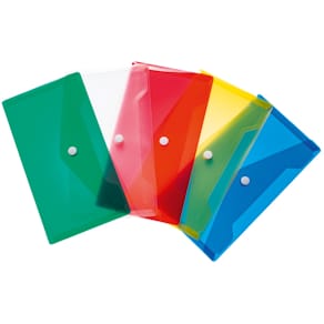 Brieftasche HERMA PP, DIN lang, transparent, sortiert, 5 Stück