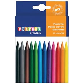 Plastkritt PLAYBOX 12 farver