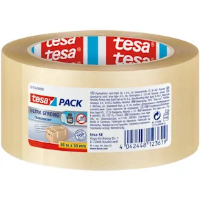 Packtejp TESA Ultra Strong Klar, PVC, 50mm x 66m