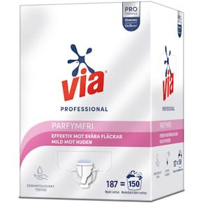 Tvättmedel VIA Pro F. Parfymfri 7,5L