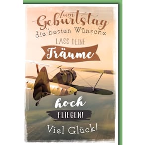 Geburtstagskarte Flugzeug