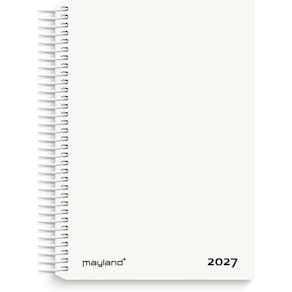 Dagskalender Mayland Classic 2027, 138x177 mm, hvid, FSC