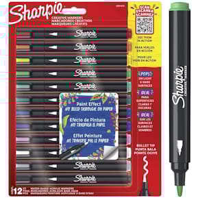 Paint marker Sharpie Creative, kuglespids, ass. farver, 12 stk