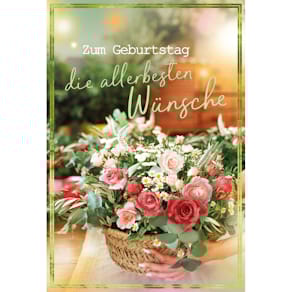 Geburtstagskarte, 11,5 x 17 cm, mit Umschlag