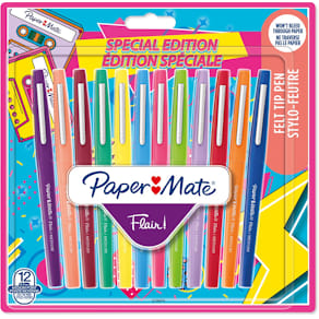 Viltstift Paper Mate Flair Retro, blister van 12 stuks