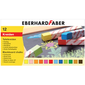 Tafelkreide Eberhard Faber, 12 Stück, farbig