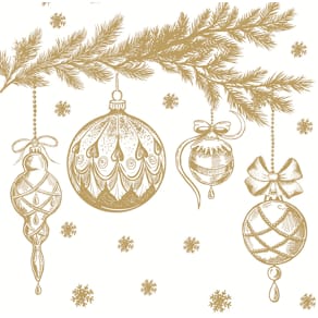 Zelltuchserviette Paper+Design, Weihnachtsmotiv, 33 x 33 cm