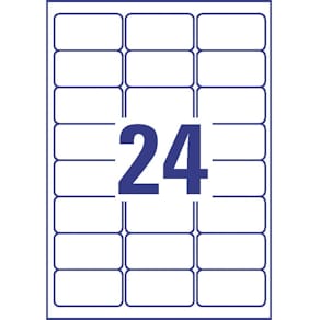 Folienetiketten Avery Zweckform, 63,5 x 33,9 mm, weiß