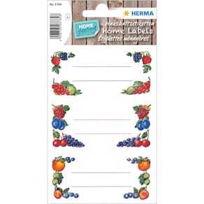 Küchenetiketten HERMA Beerenarrangements, 84x120 mm, 12 Stück