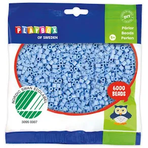 Rörpärlor pastell blå 6000/fp