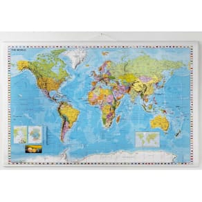 Plakat Naga Verdenskort 1370 x 890 mm, liggende