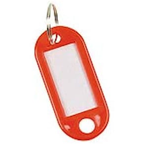 Schlüsselanhänger Q-CONNECT, 10 Stück, rot