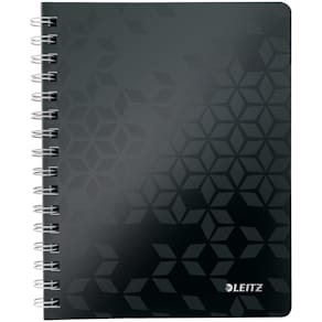 Notesblok WOW PP A5 lin. 80g/80ark sort