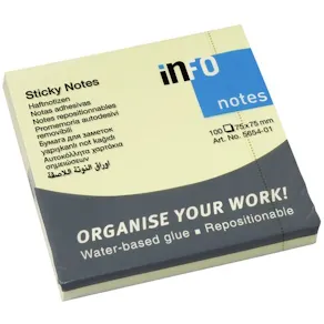 Notes INFO NOTES 75x75mm gul