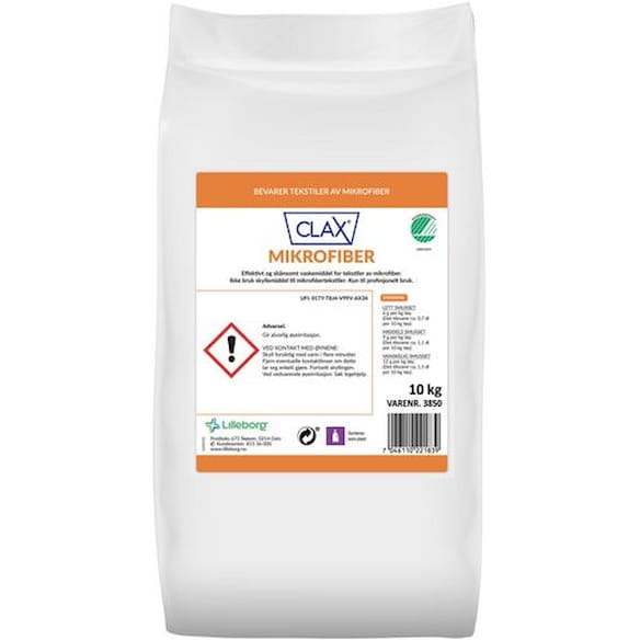 Tøyvask CLAX mikrofiber 10kg