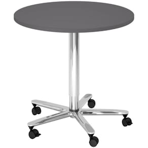 Besprechungstisch HAMMERBACHER ST08, rund, graphit/chrome, 80 cm