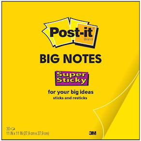 Post-it Supersticky Blad gul, 279x279mm, 30blad