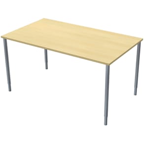 Skrivbord 140x80cm björkmel/si