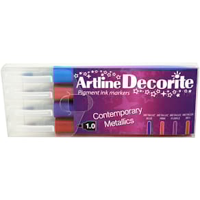 Artline Decorite bullet metallic 4-sæt