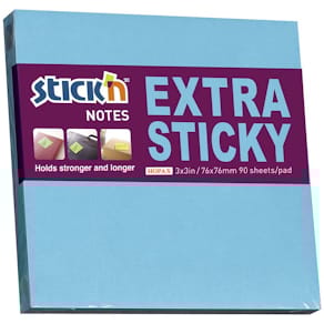 Notes BNT Stick'n Extra sticky blå 76x76 mm, 12 stk
