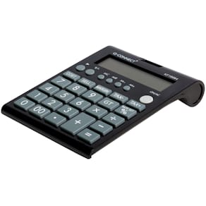 Tischrechner Q-CONNECT, 12-stellig, schwarz