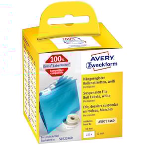 Rollenetiketten Avery Zweckform, 12 x 50 mm, weiß