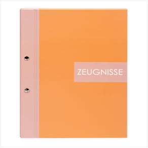 Zeugnismappe Goldbuch Zweiklang, A4, papaya