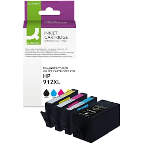 Tintenpatronen Q-CONNECT ersetzt HP 912XL, Multipack, schwarz/c/m