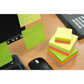 Notes INFO NOTES kub 50x50mm neon