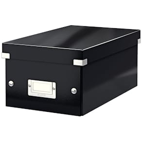 Förvaringslåda DVD Click & Store Svart, 206x147x352mm