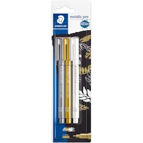 Fiberpenna Staedtler 8323 Guld/Silver/Vit 3 st/fp