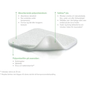 Skumförband Mepilex, 10x10cm, 5/fp