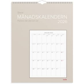 Väggkalender Stora Månadskalendern 2026
