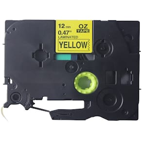 Schriftband Q-CONNECT TZe-631, gelb/schwarz