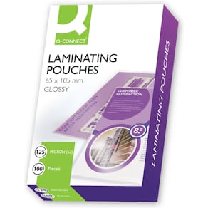 Laminierfolien Q-CONNECT, 65 x 105 mm, 2 x 125 µm, 100 St.