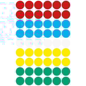Etiketten Avery Zweckform Markierungspunkte, Ø 12 mm, sortiert, 5