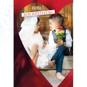 Glückwunschkarte Noname, Hochzeit, mit Briefumschlag, bunt