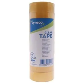 Kontorstejp LYRECO 33mx19mm klar 8/fp