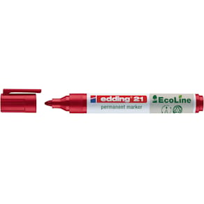 Permanentmarker edding 21 EcoLine, 1,5–3 mm, rot