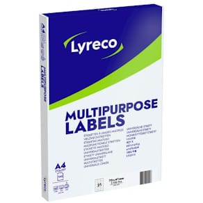 Etikett LYRECO 70x41mm 2100/fp