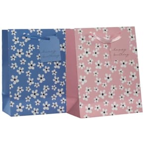 Geschenktragetasche PBS Blumen, sortiert, 180 x 180 x 100 mm, mit