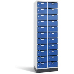 Verteilerschrank CP Intro 8170, 2 Abteile je 11 Fächer, grau/blau