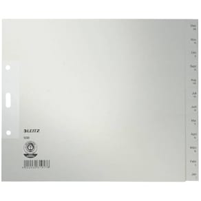 Register Leitz Dez.–Jan., A4, 5 St, grau