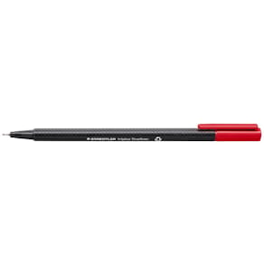 Fiberpenna STAEDTLER Triplus Röd, 0,3mm, 10st
