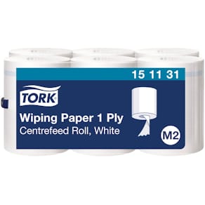 Papierwischtücher Tork Mehrzweck, 6 Rollen, weiß