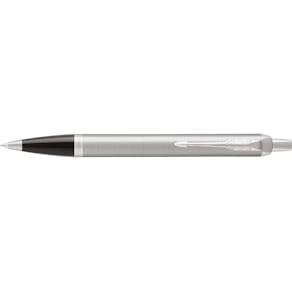 Balpen Parker IM, Stainless Steel CT, blauwe inkt