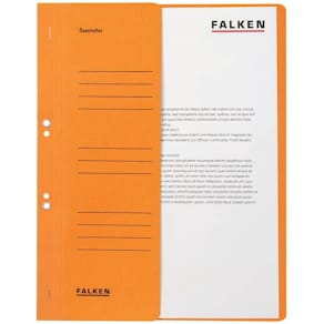 Ösenhefter Falken, A4, orange, 1/2 Deckel