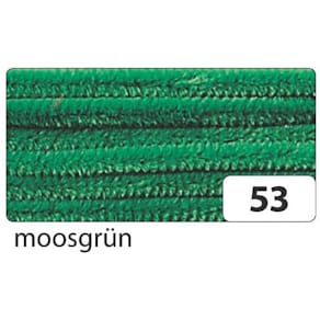 Chenilledraht Folia, 8 mm, moosgrün, 50 cm, 10 Stück